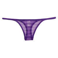 La Paum Sparkly Sparkle Half Fabric T-Back Panties, Low-Rise, 118194