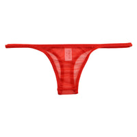 La Paum Sparkly Sparkle Half Fabric T-Back Panties, Low-Rise, 118194