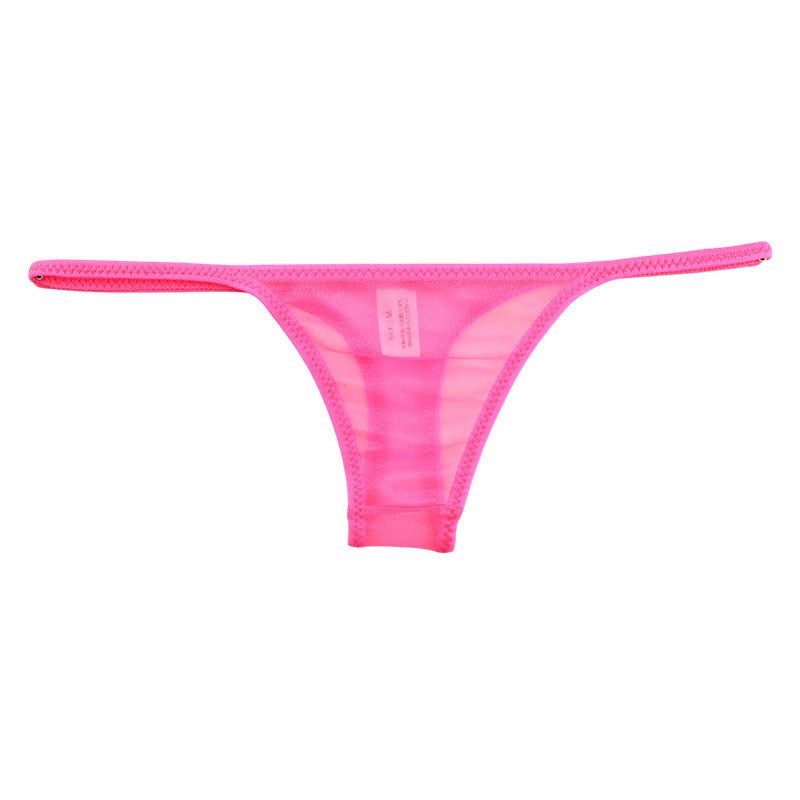 La Paum Sparkly Sparkle Half Fabric T-Back Panties, Low-Rise, 118194