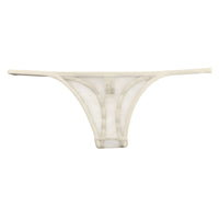 La Paum Sparkly Sparkle Half Fabric T-Back Panties, Low-Rise, 118194