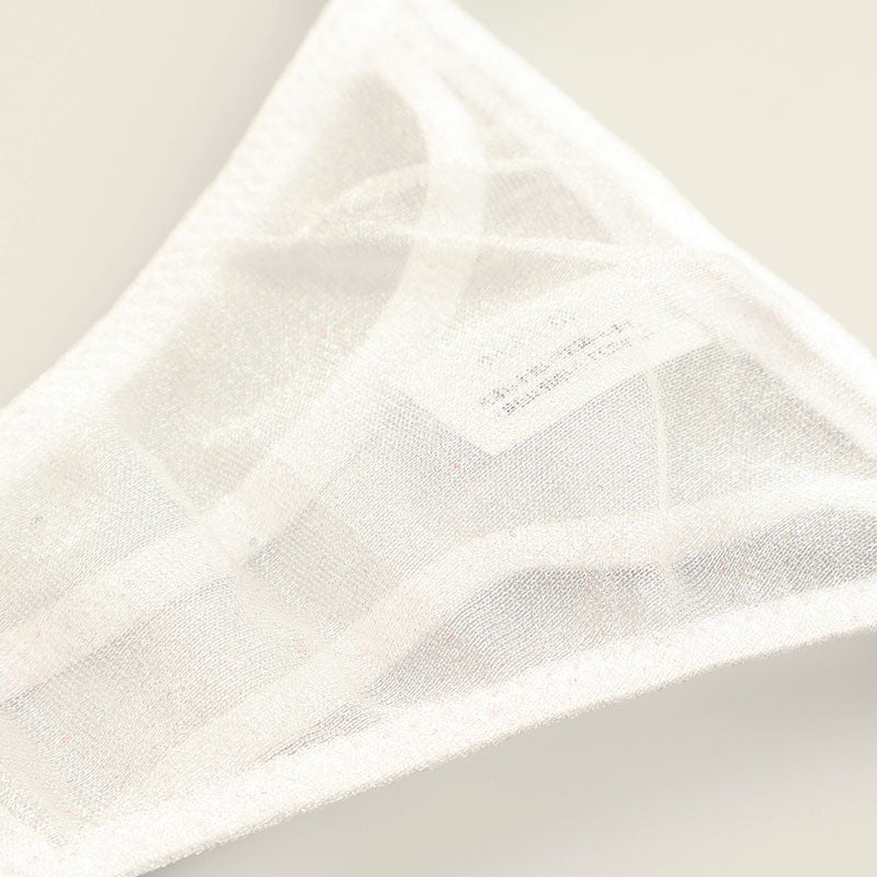 La Paum Sparkly Sparkle Half Fabric T-Back Panties, Low-Rise, 118194