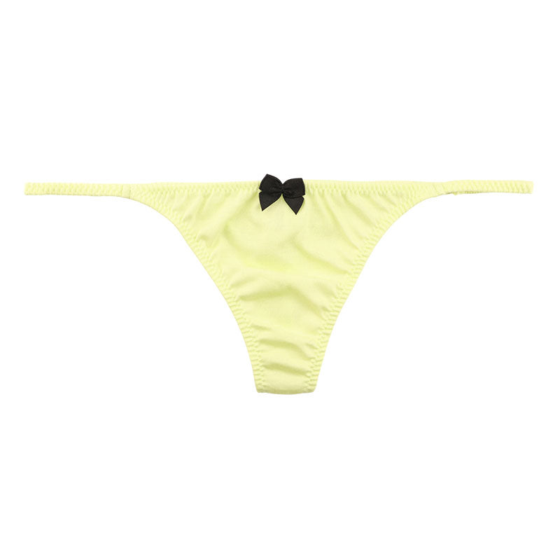 La Paum Cotton Fabric Simple Hyper Low-Rise T-Back Panties 118199