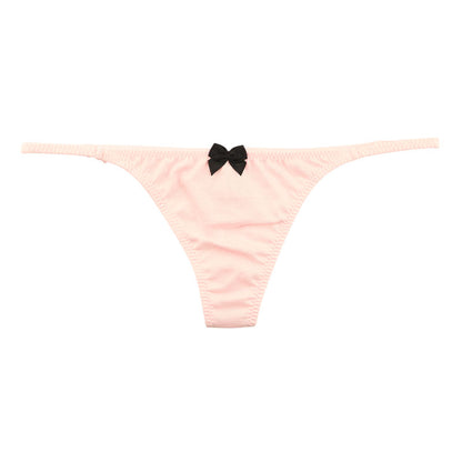 La Paum Cotton Fabric Simple Hyper Low-Rise T-Back Panties 118199