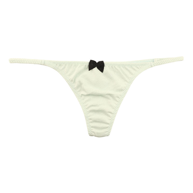 La Paum Cotton Fabric Simple Hyper Low-Rise T-Back Panties 118199