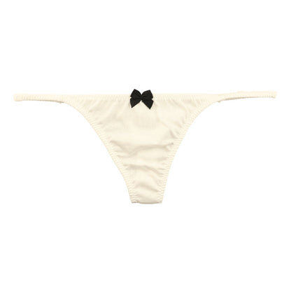 La Paum Cotton Fabric Simple Hyper Low-Rise T-Back Panties 118199
