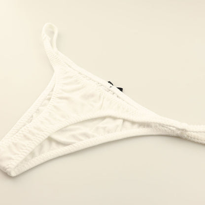 La Paum Cotton Fabric Simple Hyper Low-Rise T-Back Panties 118199