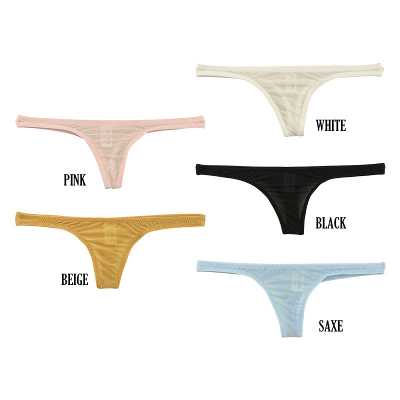 ラ・ポーム 極薄 クリア 極小Tバック 股上極浅タイプ GUS生地 タイト フィット感 119142