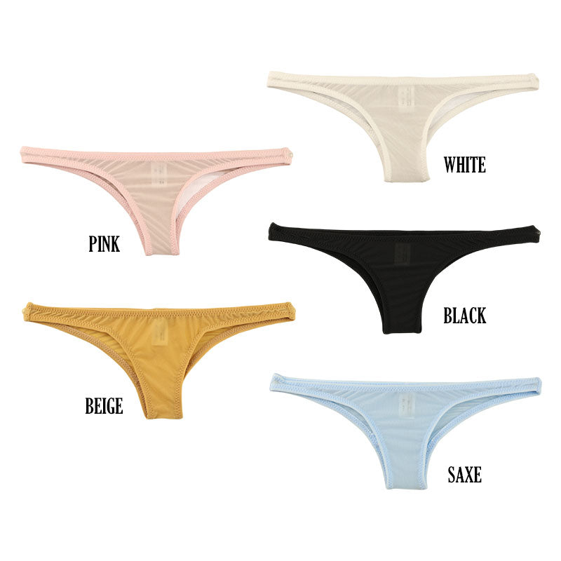 ラ・ポーム 極薄 クリア 極小ハーフバック 股上極浅タイプ GUS生地 タイト フィット感 119143