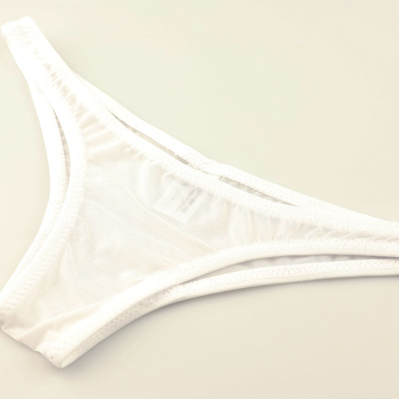 ラ・ポーム 極薄 クリア 極小ハーフバック 股上極浅タイプ GUS生地 タイト フィット感 119143