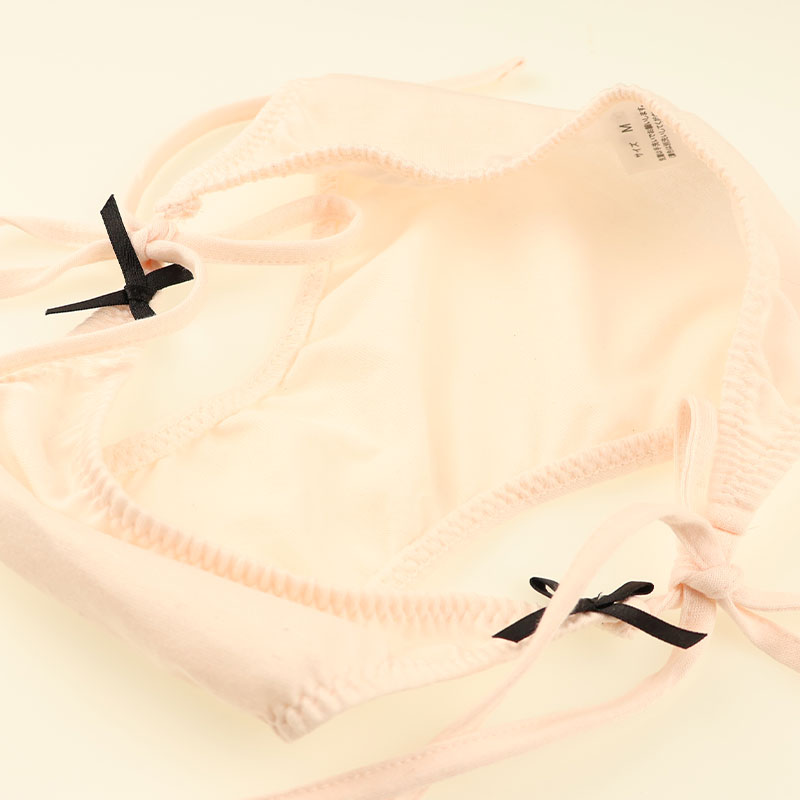 ラ・ポーム コットン生地 シンプル ハイパーローライズデザイン サイドリボン 脇ヒモ フルバックショーツ 119151