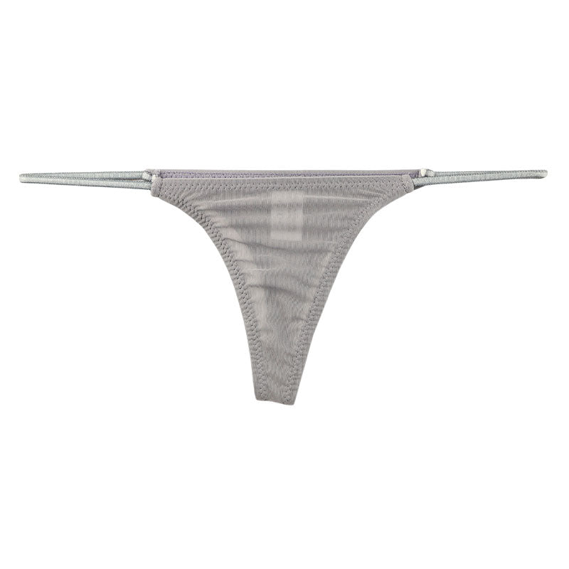 La-Pomme GUS Micro T-back Shorts 119158 - Featuring a transparent GUS fabric and a seamless design.