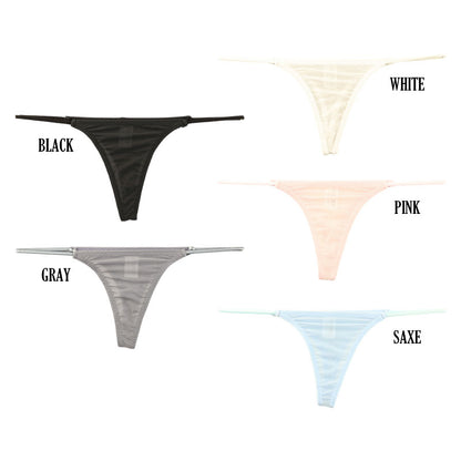 La-Pomme GUS Micro T-back Shorts 119158 - Featuring a transparent GUS fabric and a seamless design.