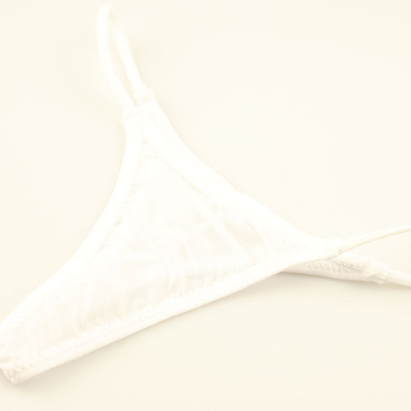 La-Pomme GUS Micro T-back Shorts 119158 - Featuring a transparent GUS fabric and a seamless design.
