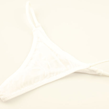 La-Pomme GUS Micro T-back Shorts 119158 - Featuring a transparent GUS fabric and a seamless design.