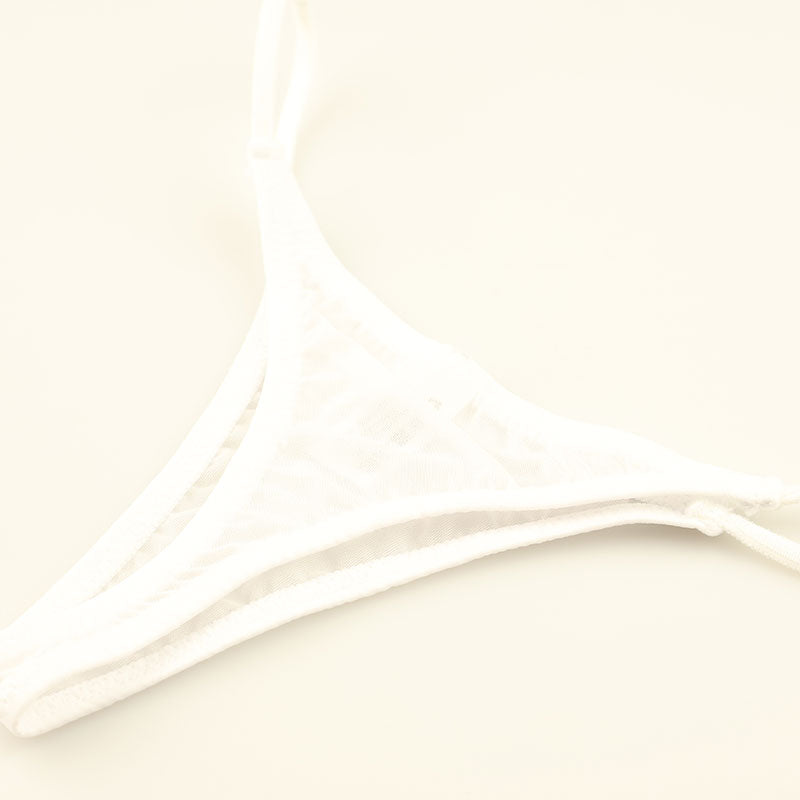 La-Pomme GUS Micro T-back Shorts 119158 - Featuring a transparent GUS fabric and a seamless design.