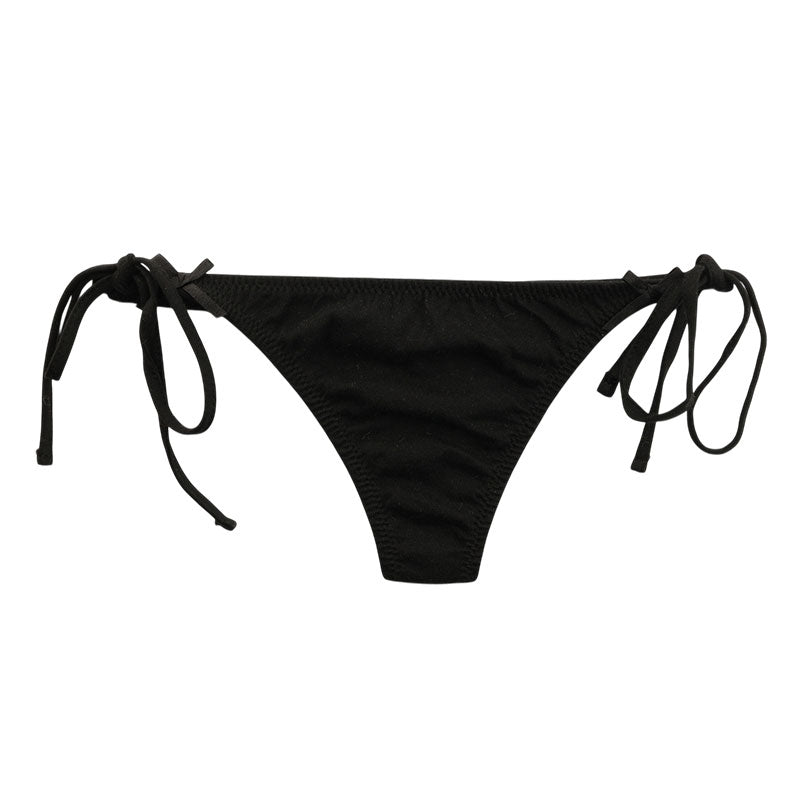 La-Pomme Cotton Fabric Side-Tie Lightweight and Soft Feel Low-Rise Thong 120036