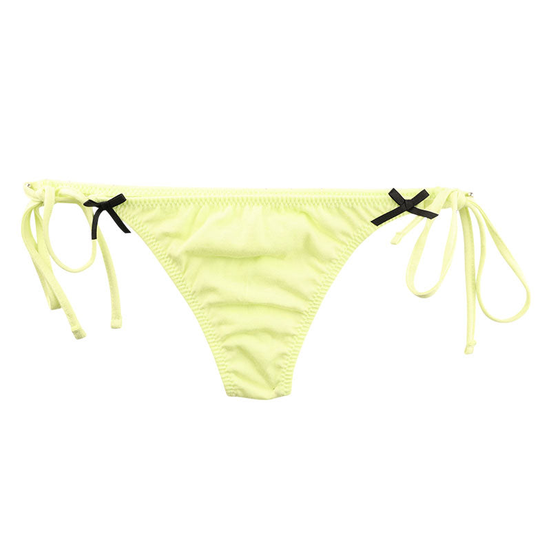 ラ・ポーム コットン生地 脇ヒモ 軽やかで柔らかい肌触り ローライズTバックショーツ 120036