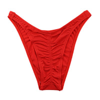 ラ・ポーム MFS生地 レディース ハーフバックショーツ シャーリング ゴム入り フィット感 121030