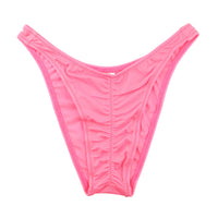 ラ・ポーム MFS生地 レディース ハーフバックショーツ シャーリング ゴム入り フィット感 121030