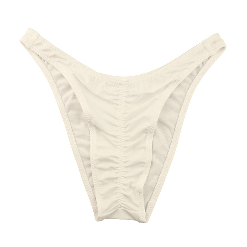 ラ・ポーム MFS生地 レディース ハーフバックショーツ シャーリング ゴム入り フィット感 121030