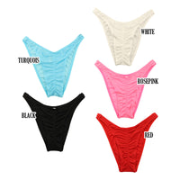 ラ・ポーム MFS生地 レディース ハーフバックショーツ シャーリング ゴム入り フィット感 121030