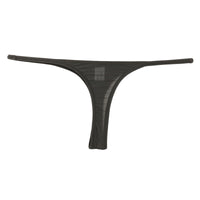 ラ・ポーム 伸縮GUS素材 セクシーTバックショーツ T字フロント×透け感デザイン 光沢感あるレディース下着 121033