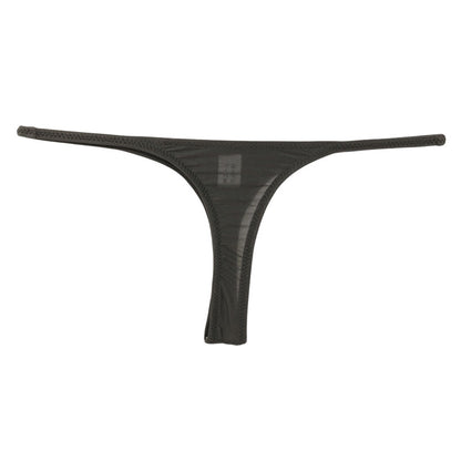 La Paum Stretch GUS Material Sexy T-Back Panties with Sheer T-Front and Shiny Design, Women's Underwear (Product Number: 121033)