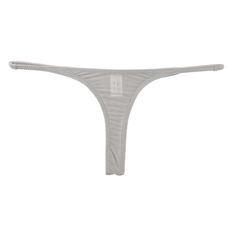 La Paum Stretch GUS Material Sexy T-Back Panties with Sheer T-Front and Shiny Design, Women's Underwear (Product Number: 121033)
