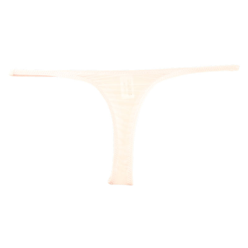 La Paum Stretch GUS Material Sexy T-Back Panties with Sheer T-Front and Shiny Design, Women's Underwear (Product Number: 121033)