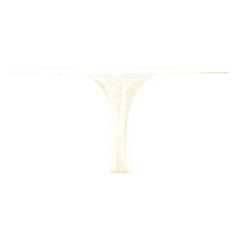 ラ・ポーム 伸縮GUS素材 セクシーTバックショーツ T字フロント×透け感デザイン 光沢感あるレディース下着 121033