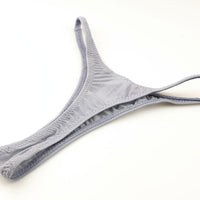 ラ・ポーム 伸縮GUS素材 セクシーTバックショーツ T字フロント×透け感デザイン 光沢感あるレディース下着 121033