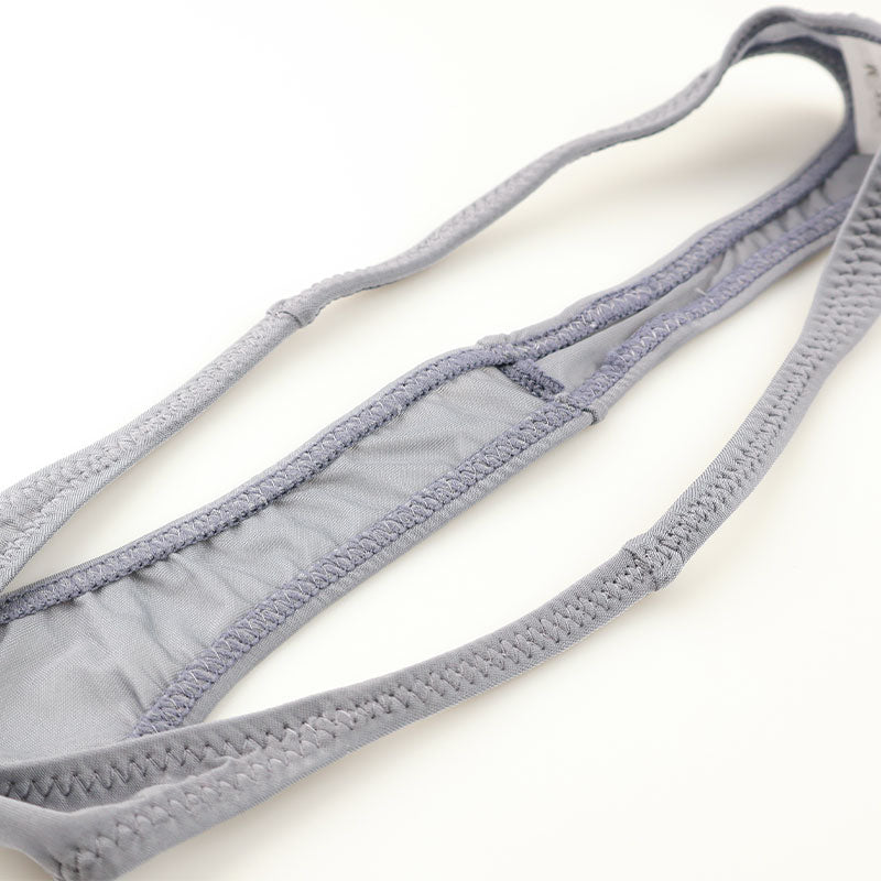 La Paum Stretch GUS Material Sexy T-Back Panties with Sheer T-Front and Shiny Design, Women's Underwear (Product Number: 121033)