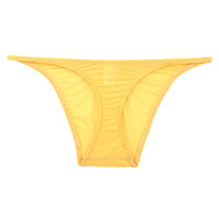 ラ・ポーム 伸縮GUS素材 セクシーハーフバックショーツ T字フロント×透け感デザイン 光沢感あるレディース下着 121034