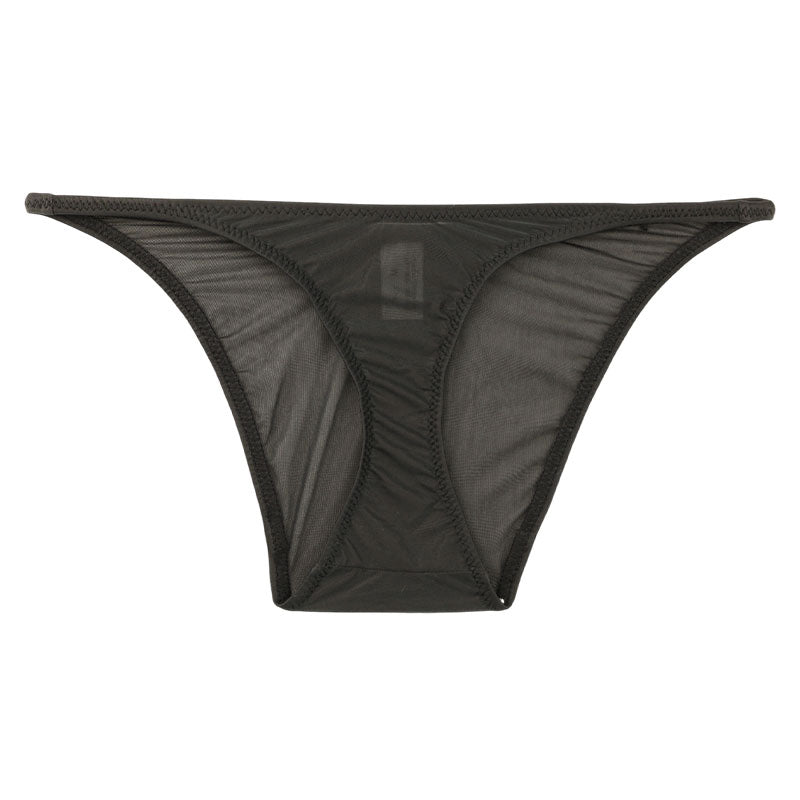 ラ・ポーム 伸縮GUS素材 セクシーハーフバックショーツ T字フロント×透け感デザイン 光沢感あるレディース下着 121034