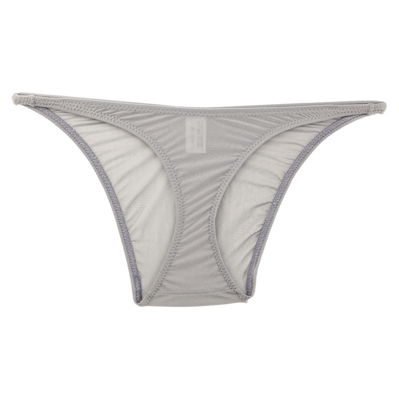 ラ・ポーム 伸縮GUS素材 セクシーハーフバックショーツ T字フロント×透け感デザイン 光沢感あるレディース下着 121034