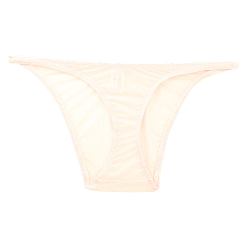 ラ・ポーム 伸縮GUS素材 セクシーハーフバックショーツ T字フロント×透け感デザイン 光沢感あるレディース下着 121034