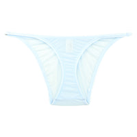 ラ・ポーム 伸縮GUS素材 セクシーハーフバックショーツ T字フロント×透け感デザイン 光沢感あるレディース下着 121034