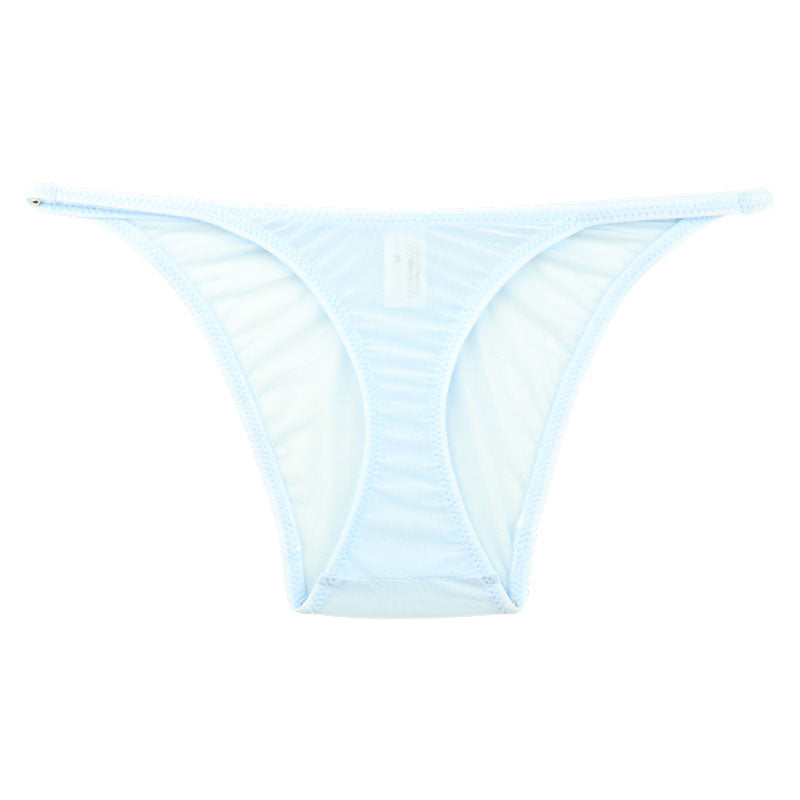 ラ・ポーム 伸縮GUS素材 セクシーハーフバックショーツ T字フロント×透け感デザイン 光沢感あるレディース下着 121034