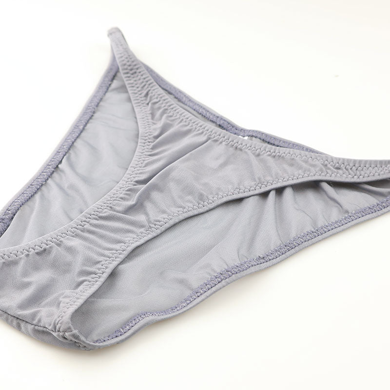 ラ・ポーム 伸縮GUS素材 セクシーハーフバックショーツ T字フロント×透け感デザイン 光沢感あるレディース下着 121034