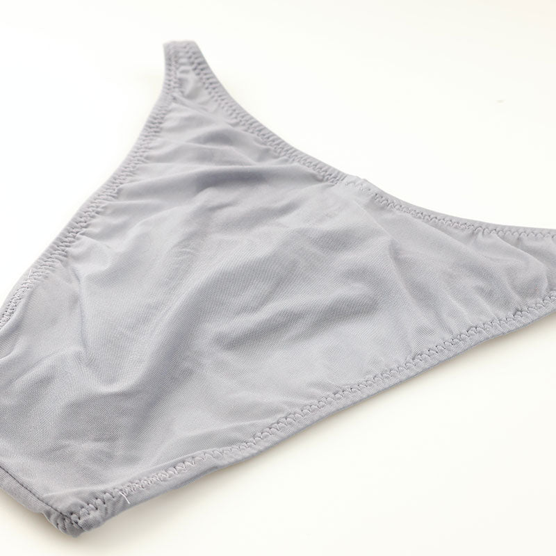 ラ・ポーム 伸縮GUS素材 セクシーハーフバックショーツ T字フロント×透け感デザイン 光沢感あるレディース下着 121034