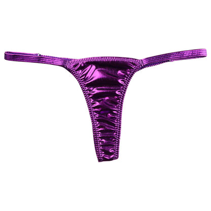 La Paume Metallic Fabric Stylish and sophisticated design T-back shorts 122011