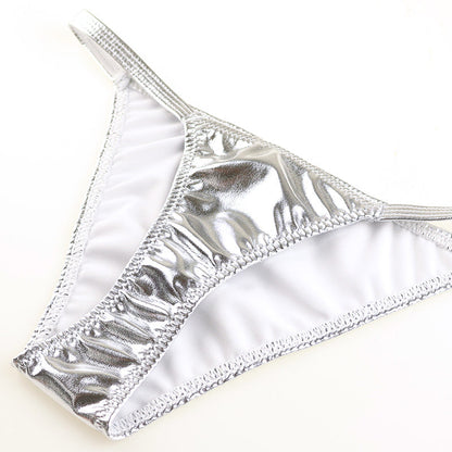 La Paume Metallic Fabric Stylish and sophisticated design Half-back shorts 122012