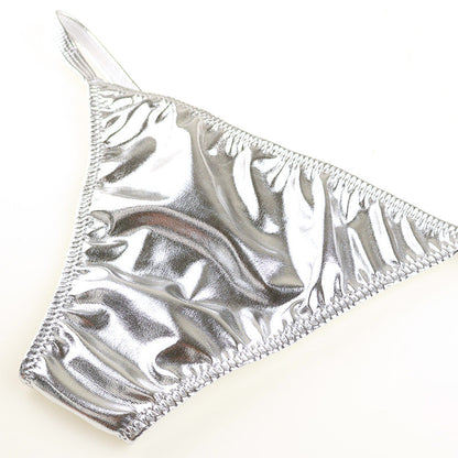 La Paume Metallic Fabric Stylish and sophisticated design Half-back shorts 122012