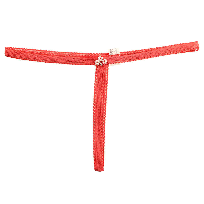 La-Pomme Pico Rubber Center Accessory T-Shaped G-String Shorts 215005