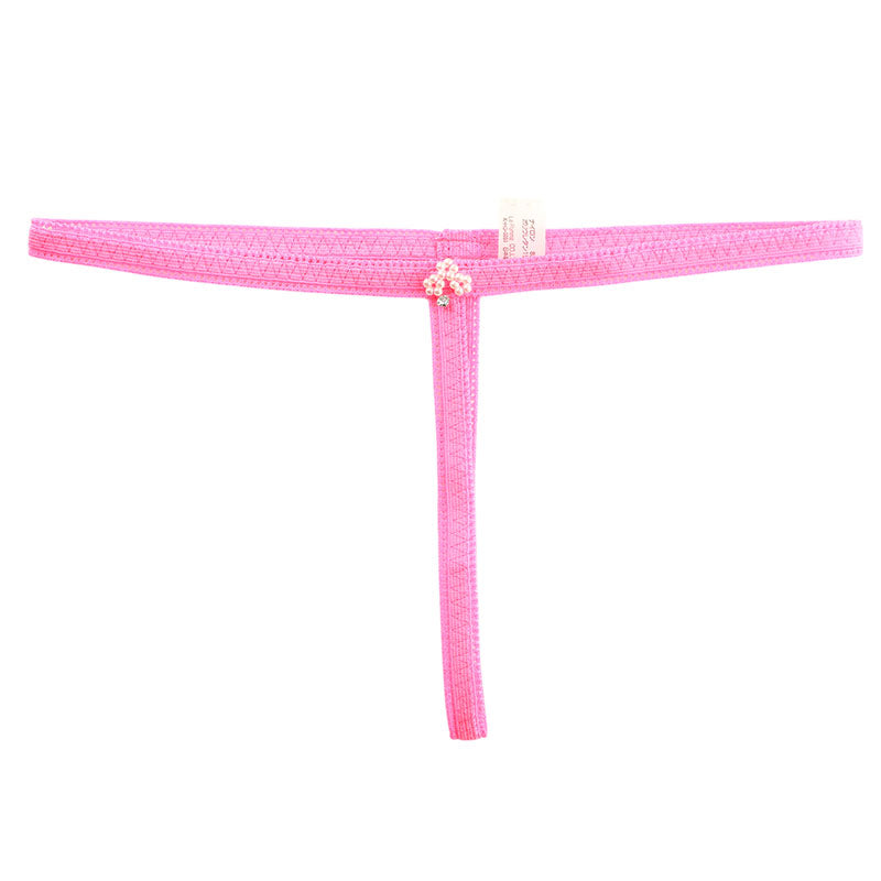 La-Pomme Pico Rubber Center Accessory T-Shaped G-String Shorts 215005
