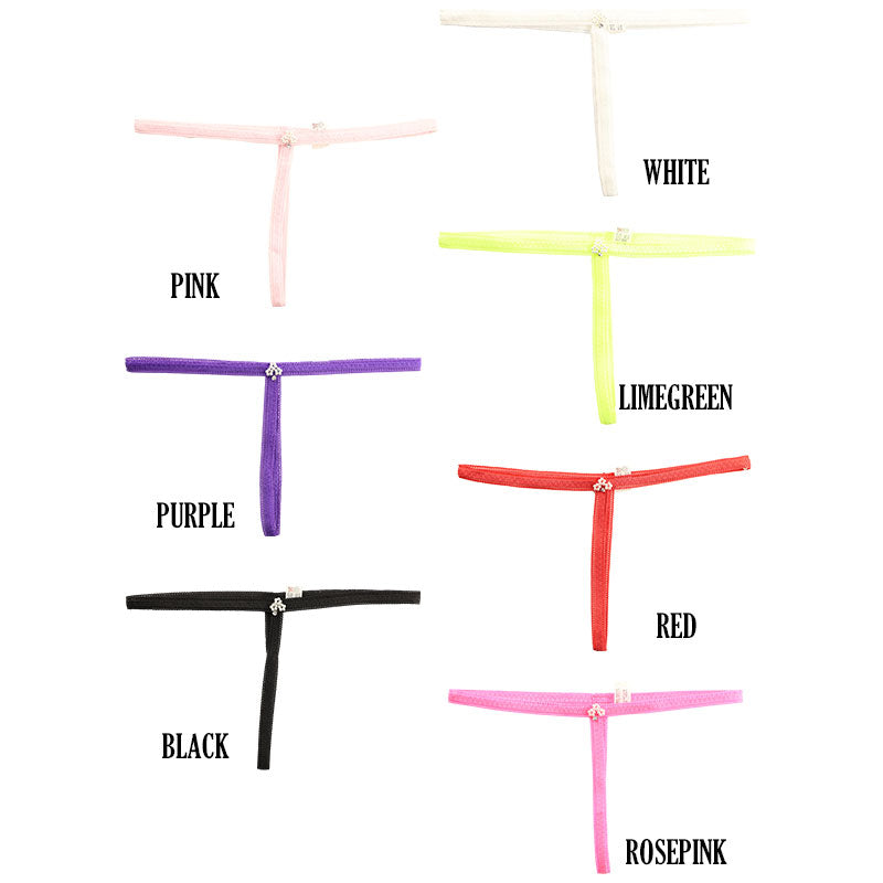 La-Pomme Pico Rubber Center Accessory T-Shaped G-String Shorts 215005