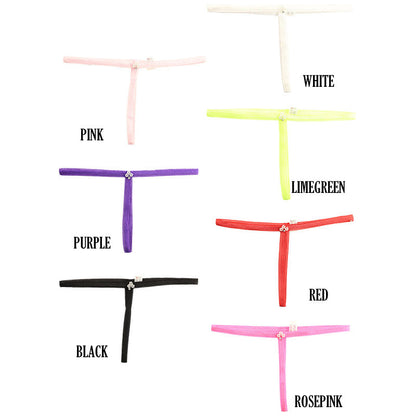 La-Pomme Pico Rubber Center Accessory T-Shaped G-String Shorts 215005