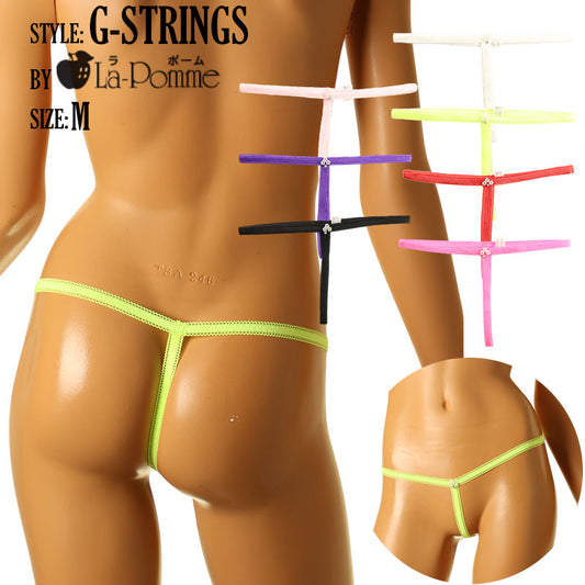 La-Pomme Pico Rubber Center Accessory T-Shaped G-String Shorts 215005