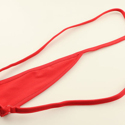 La-Pomme T2S fabric tight high leg design G-string shorts 215007
