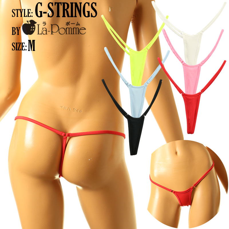 La-Pomme T2S fabric tight high leg design G-string shorts 215007